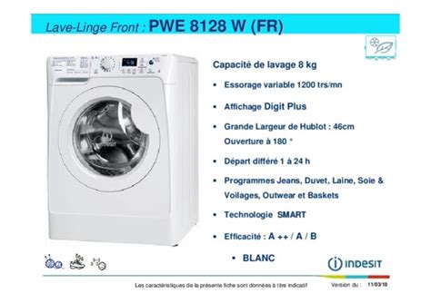 hublot lave linge indesit pwe 8128 w|INDESIT PWE 8128 W INSTRUCTIONS FOR USE MANUAL Pdf .